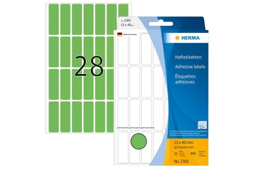 HERMA Vielzwecketiketten grün 13x40 mm Papier matt 896 St.