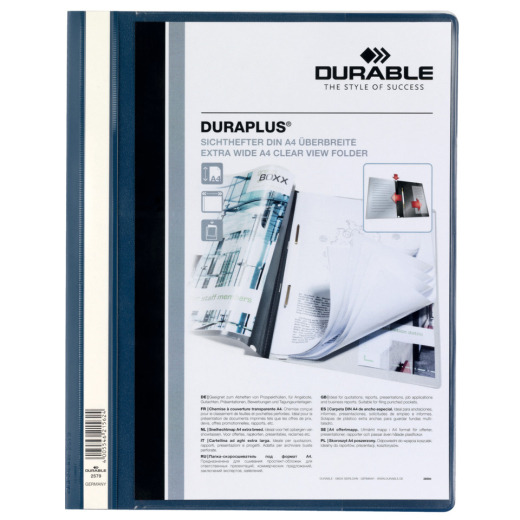 Angebotshefter DURAPLUS® - strapazierfähige Folie, A4+, dunkelblau