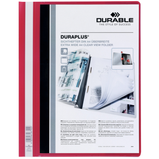 Angebotshefter DURAPLUS® - strapazierfähige Folie, A4+, rot