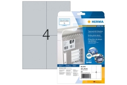HERMA Typenschildetiketten A4 silb. 105x148 mm Folie 100 St.