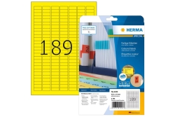HERMA Etiketten A4 gelb 25,4x10 mm Papier matt 3780 St.