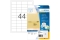 HERMA Etiketten transp. matt A4 48,3x25,4 mm Folie 1100 St.