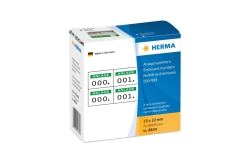 HERMA Anlagennr. selbstkl. 2-fach 15x22 mm Aufdruck...