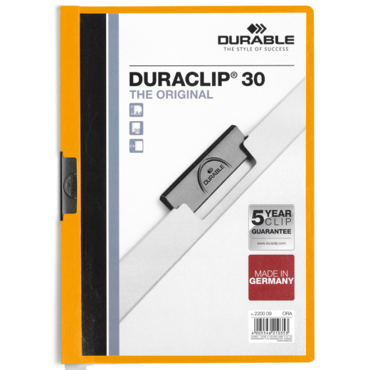 Klemm-Mappe DURACLIP® 30 - A4,orange