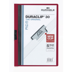 Klemm-Mappe DURACLIP® 30 - A4, aubergine/dunkelrot