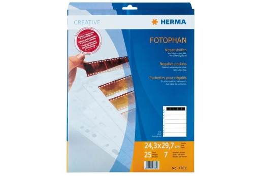 HERMA Negativhüllen transparent für 7 x 5 Streifen 25 St.