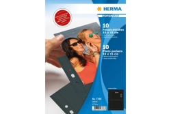 HERMA Fotosichthüllen 100 x 150 mm quer schwarz 10...
