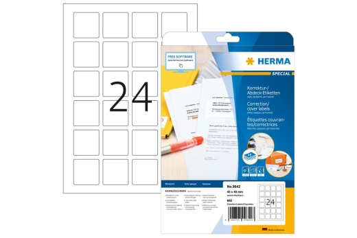 HERMA QR-Code Etik. A4 40x40 mm quadratisch weiß 600 St.