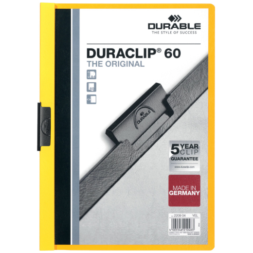 Klemm-Mappe DURACLIP® 60 - A4, gelb