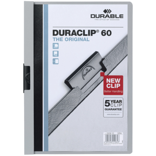 Klemm-Mappe DURACLIP® 60 - A4, grau