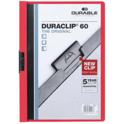 Klemm-Mappe DURACLIP® 60 - A4, rot