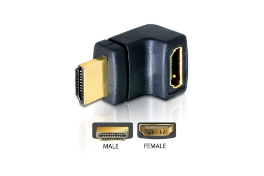 DELOCK HDMI Adapter A -> A Bu/St 90° oben