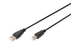 DIGITUS USB 2.0 Anschlusskabel Typ A -B St/St 3.0m sw