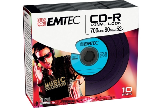Emtec CD-R 700MB 10pcs 52x Vinyl Slim Classic