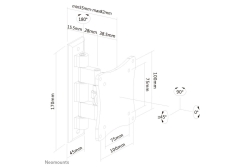 Neomounts WAH 10-27 1TFT 1Gelenk schw. Max.12KG