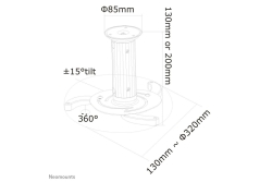 Neomounts BDH Höhe 8-15cm weiß Max.15KG