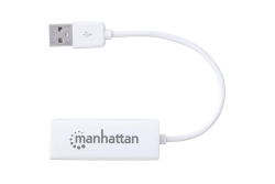 MANHATTAN USB Adapter USB 2.0 -> RJ45 Fast Ethernet weiß