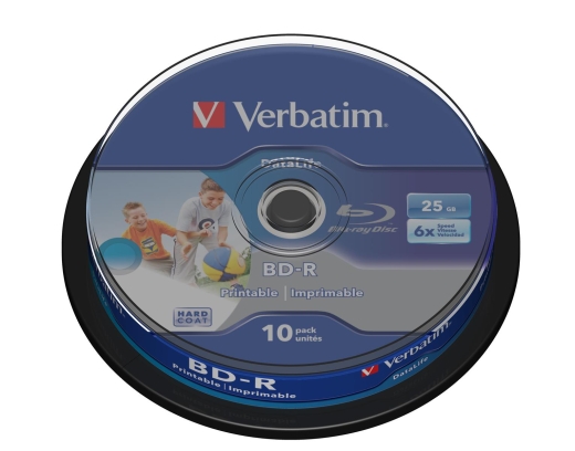 Bluray Verbatim 6x 25GB 10pcs IJP 10 Pack Spindle