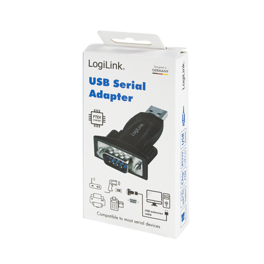 Logilink Adapter USB 2.0 -> Seriell schwarz