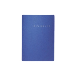 Bewerbungsmappe Select - blau, 3-teilig, Klemmschiene und...