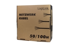 Logilink Patchkabel CAT6 U/UTP AWG24 100.00m weiß...