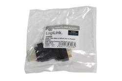 Logilink HDMI Adapter, HDMI male - DVI-D female, (Gold)