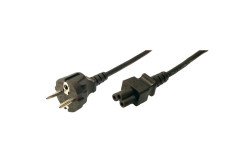 Logilink Power Cord, CEE7/7 - C5, black, 1.80m