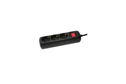 Logilink Steckdosenleiste 3-fach, 1,4m, schwarz m. Schalter