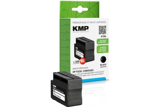 KMP Patrone HP CN053AE Nr.932XL black 1200 S. H104 refilled