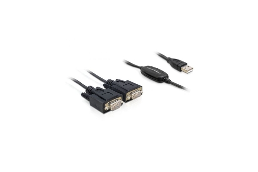 DELOCK USB Kabel A -> 2x D-Sub9 St/St 1.40m
