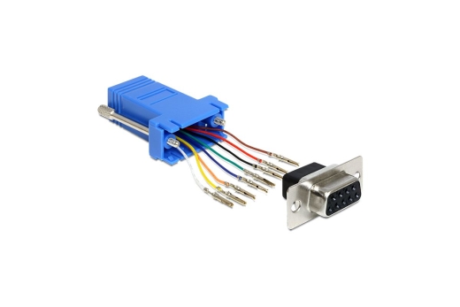 DELOCK Adapter D-Sub9 -> RJ45 Bu/Bu Montagesatz