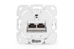 DIGITUS Anschlussdose Cat6a 2xRJ45 geschirmt Unterputz weiß