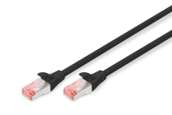DIGITUS Patchkabel Cat6 S/FTP 2xRJ45 0.25m schw...