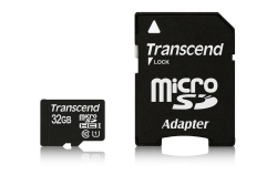 SD microSD Card 32GB Transcend SDHC UHS1 w/adapter