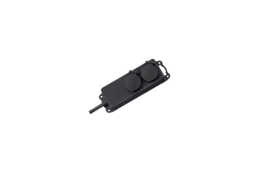 Brennenstuhl Steckdosenleiste mit Deckeln IP44 2x 2m sw