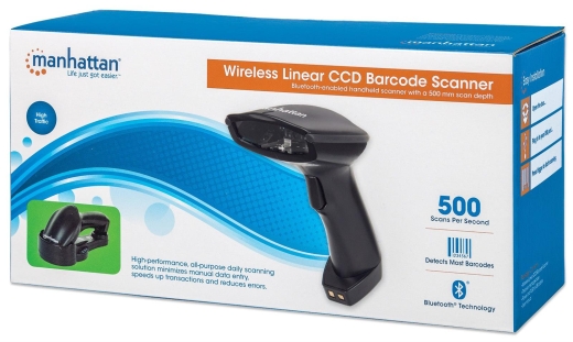 MANHATTAN Wireless CCD Barcodescanner schwarz