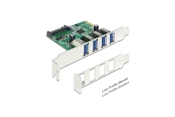 DELOCK PCI Expr Card 4x USB3.0 ext +LowProfile