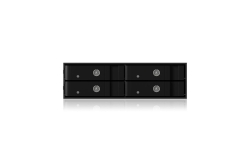 Backplane IcyBox 4x2,5 SATA/SAS HDD/SSD -> 5,25 Schacht sw retail