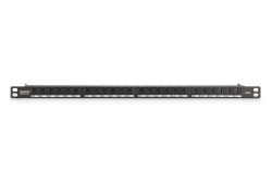 DIGITUS Patchpanel 0,5HE 24-Port Cat6 ungeschirmt schwarz