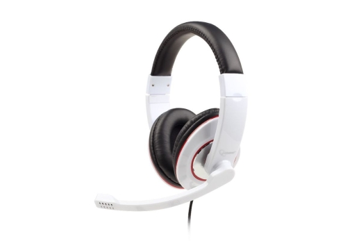 gembird Headset STEREO MHS 001GW glänzend Klinke weiß