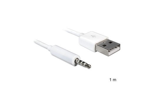 DELOCK Ipod Shuffle Kabel 3,5mm Klinke -> USB A St/St 1.00m
