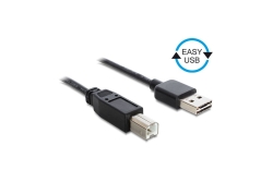 DELOCK Easy USB Kabel A -> B St/St 2.00m schwarz