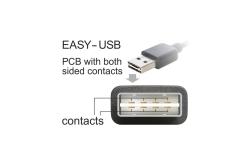 DELOCK Easy USB Kabel A -> B St/St 2.00m schwarz
