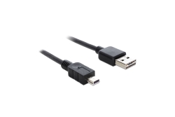 DELOCK USB Kabel A -> Mini-B St/St 5.00m sw Easy USB