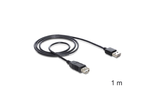 DELOCK USB Verl. A -> A St/Bu 1.00m sw Easy USB