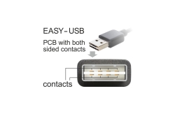 DELOCK USB Verl. A -> A St/Bu 1.00m sw Easy USB