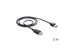 DELOCK USB Verl. A -> A St/Bu 2.00m sw Easy USB