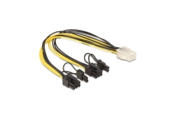 DELOCK Stromkabel 6Pin PCIe -> 8Pin PCIe Bu/St 0.30m
