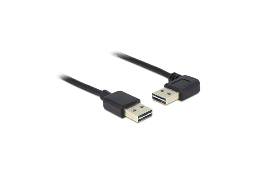DELOCK USB Kabel A -> A St/St 5.00m 90°gew. sw Easy USB