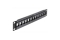DELOCK Patchpanel 1HE 12 Keystone Ports schwarz